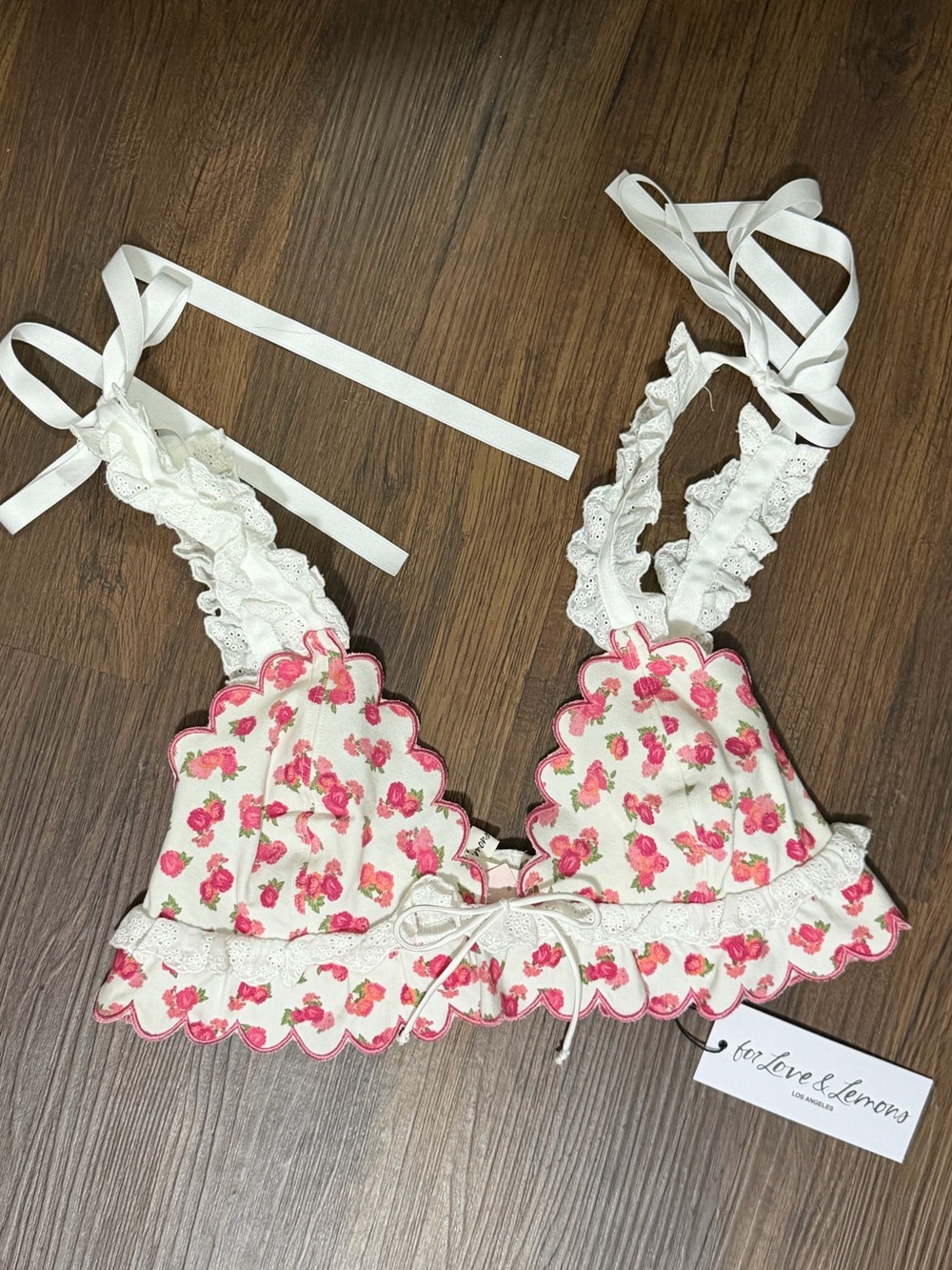 NWT For Love And Lemons Baby Blooms Bralette